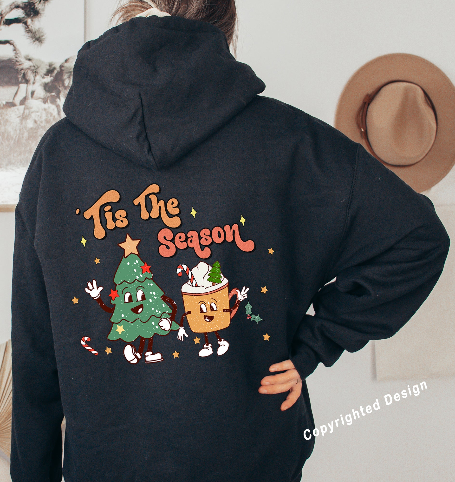 tis the season Vintage Cute Christmas Tshirt for womens, Cute Christmas tee, retro xmas shirt, holiday apparel BELLA CANVA