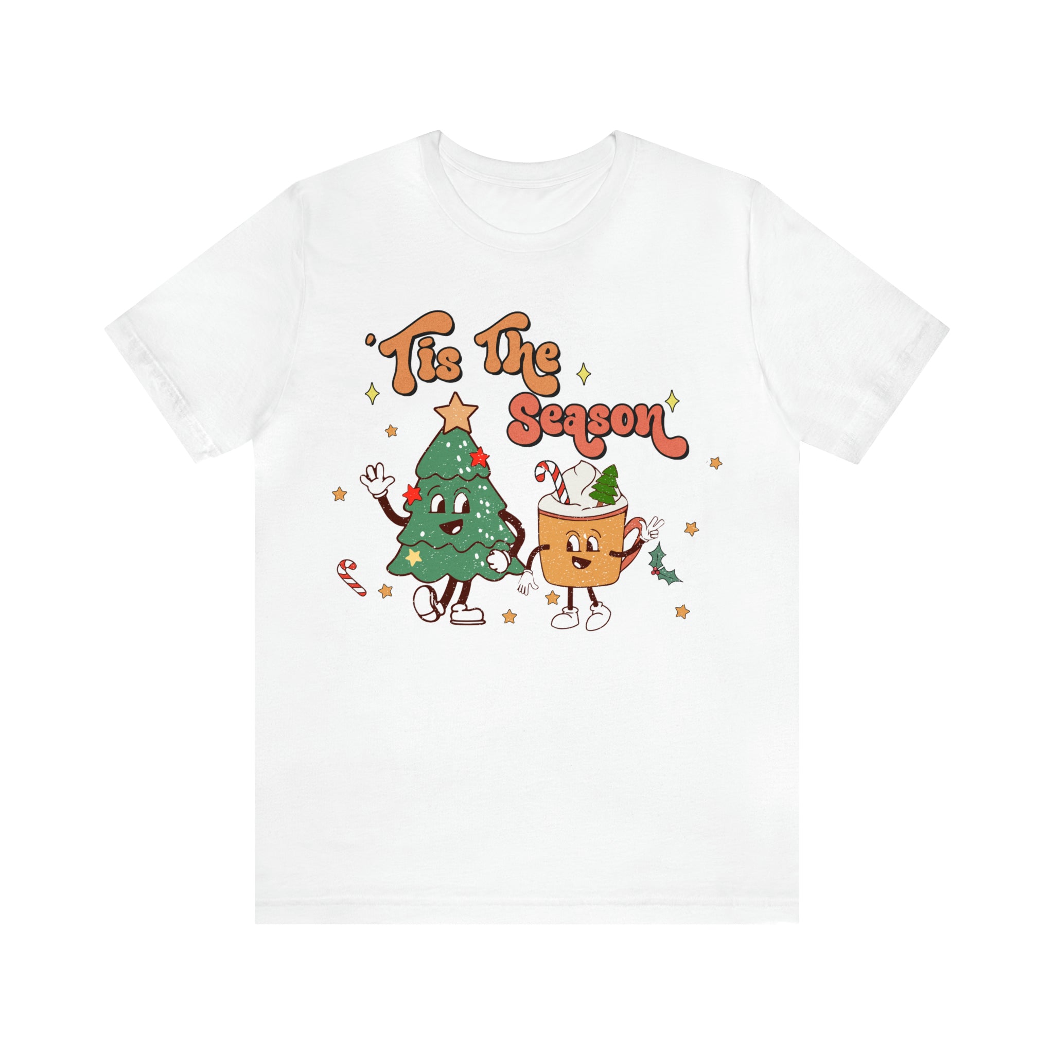 tis the season Vintage Cute Christmas Tshirt for womens, Cute Christmas tee, retro xmas shirt, holiday apparel BELLA CANVA