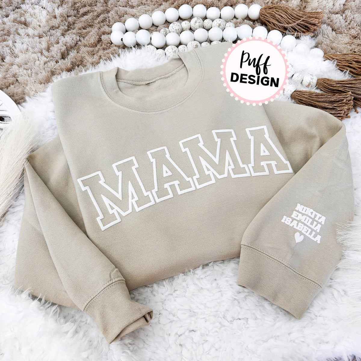 Mama Sweatshirt, Embossed Mom Sweatshirt, Puff Print Mama Sweatshirt, Gift For New Mom, Mom Christmas Gift, Mother's Day Gift