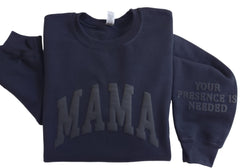 Embossed Mama Sweatshirt with empowering message on sleeve - Mom Sweatshirt - Mother's Day Gift - Custom Mother's Day Gift - Gift For Wife - Christmas Gift For Mom