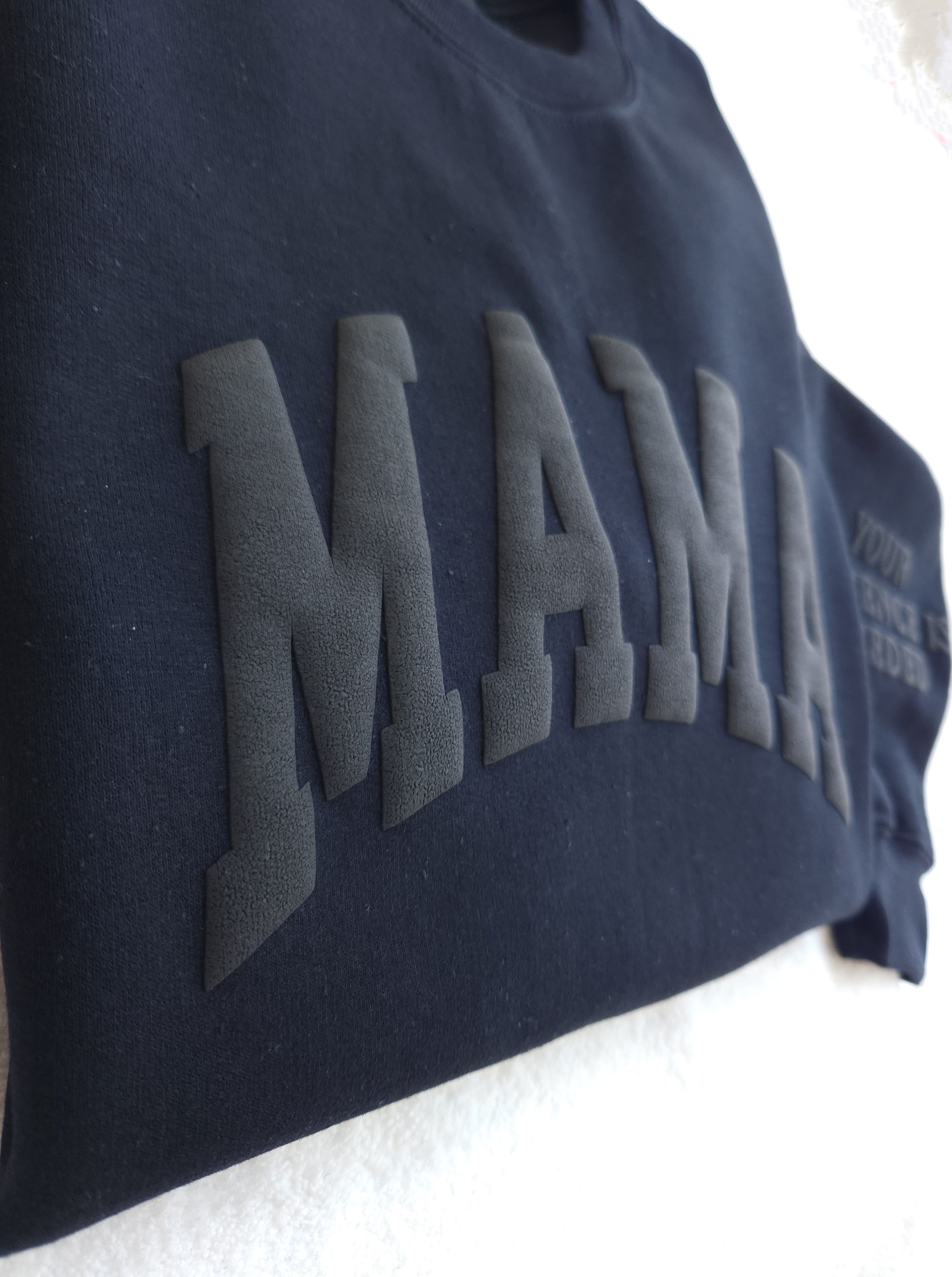 Embossed Mama Sweatshirt with empowering message on sleeve - Mom Sweatshirt - Mother's Day Gift - Custom Mother's Day Gift - Gift For Wife - Christmas Gift For Mom