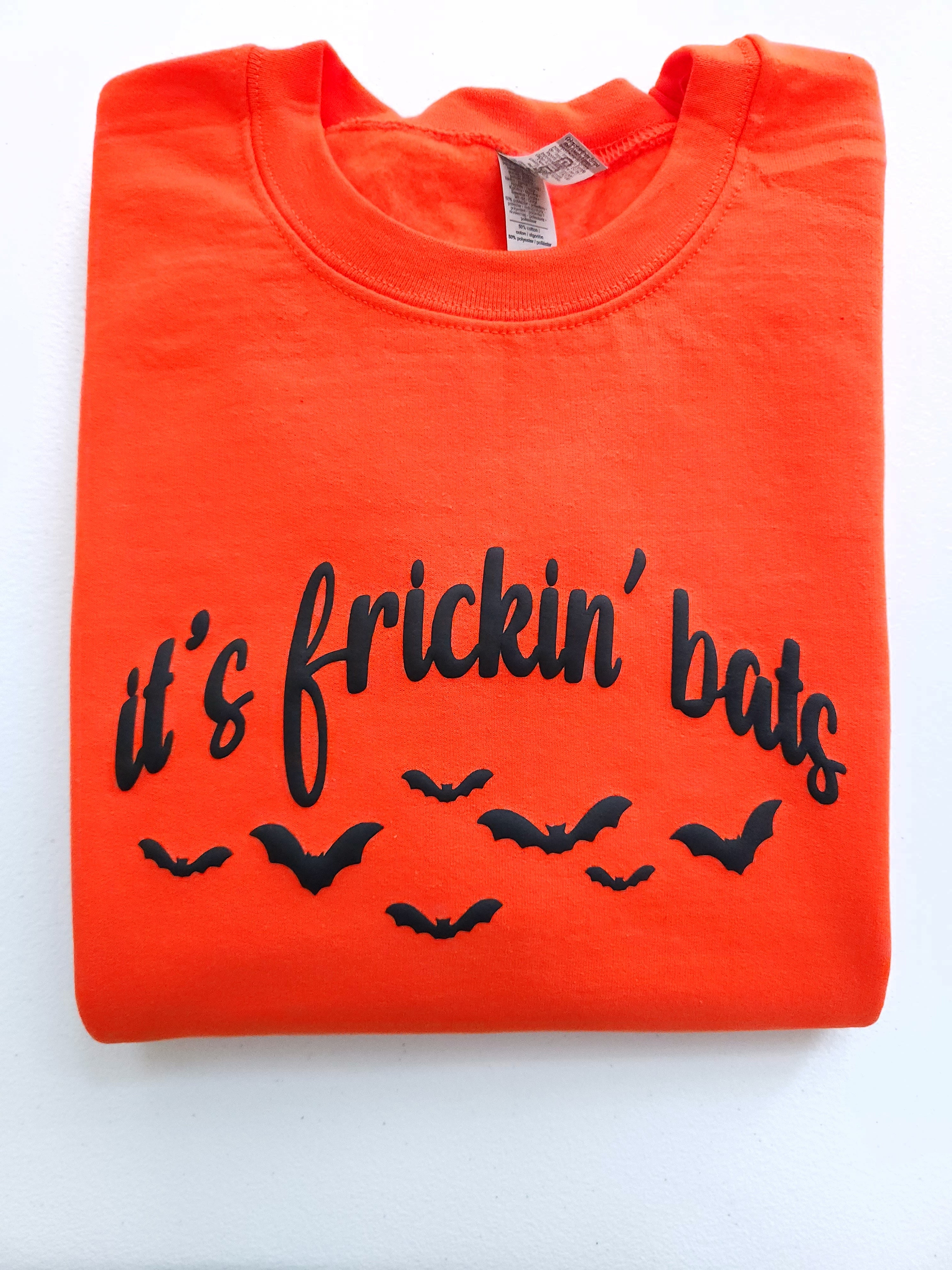 Halloween shirt Puff Sweatshirt It's Frickin' Bats Crewneck Sweatshirt Spooky Bat shirt Halloween sweatshirt