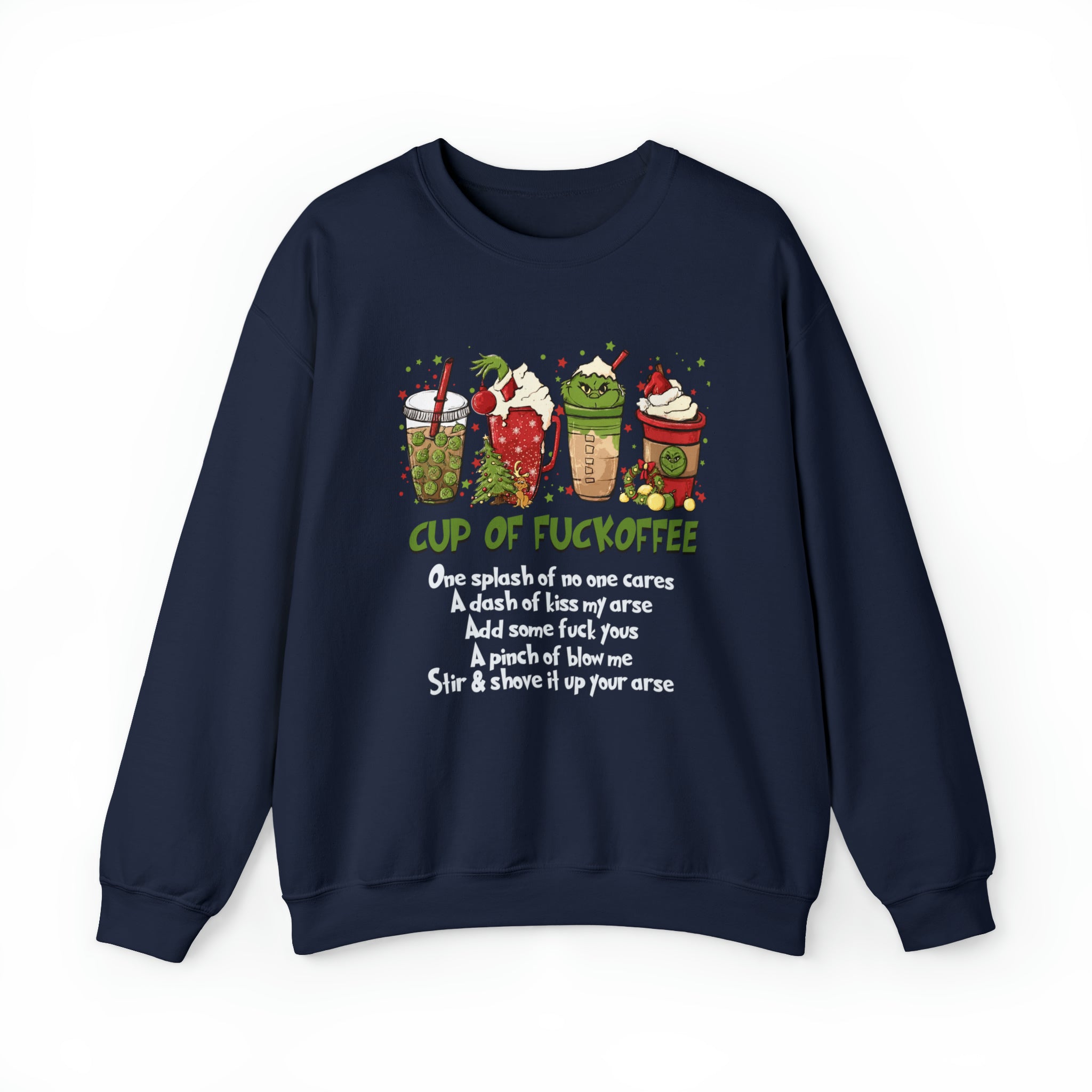 Cup of fuckoffee Grinch Sweatshirt shirt, Coffee Sweatshirt, Grinchmas Sweatshirts, Christmas Drinks Sweatshirt, Funny Christmas Sweatshirt hoodie or Comfort Color T-Shirt