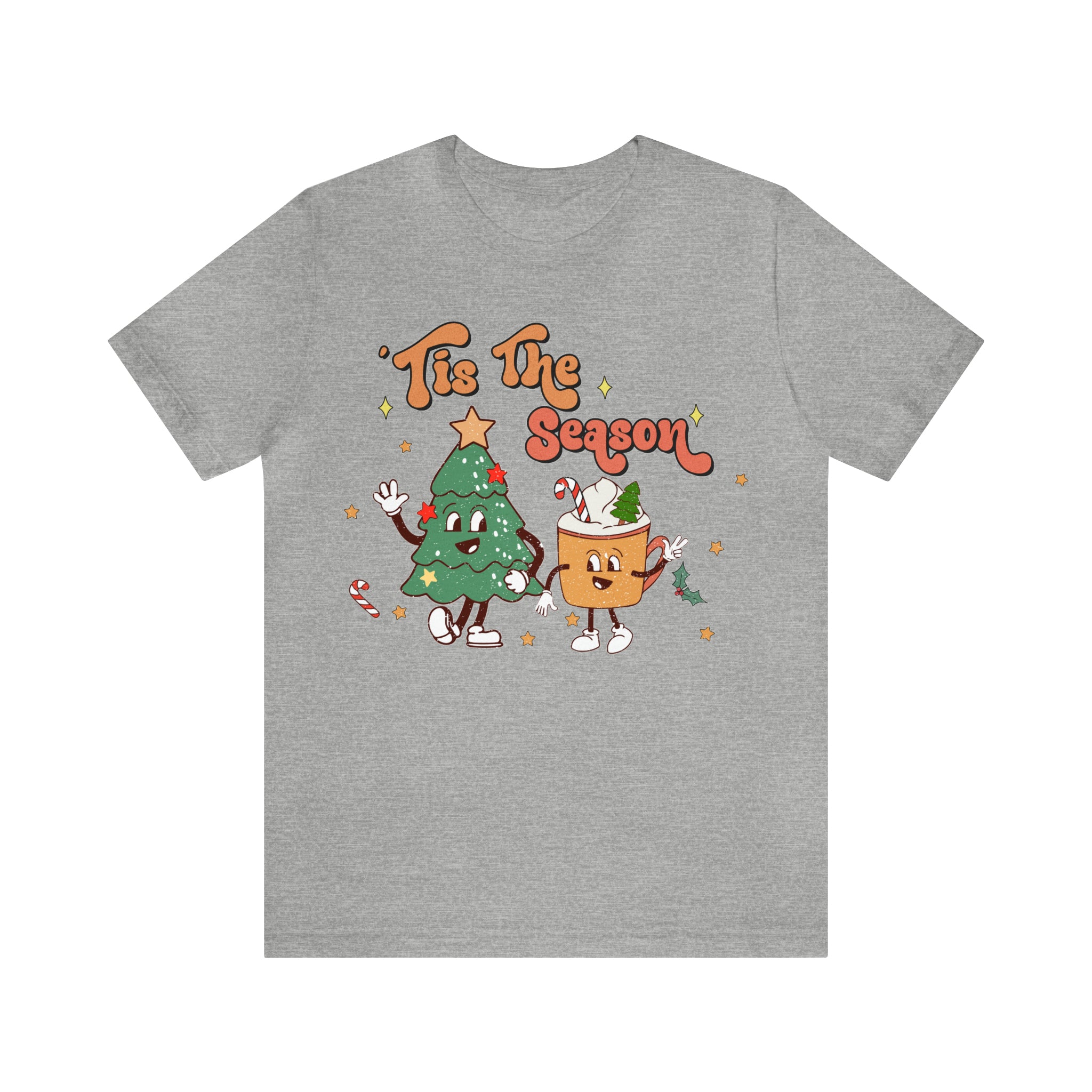 tis the season Vintage Cute Christmas Tshirt for womens, Cute Christmas tee, retro xmas shirt, holiday apparel BELLA CANVA