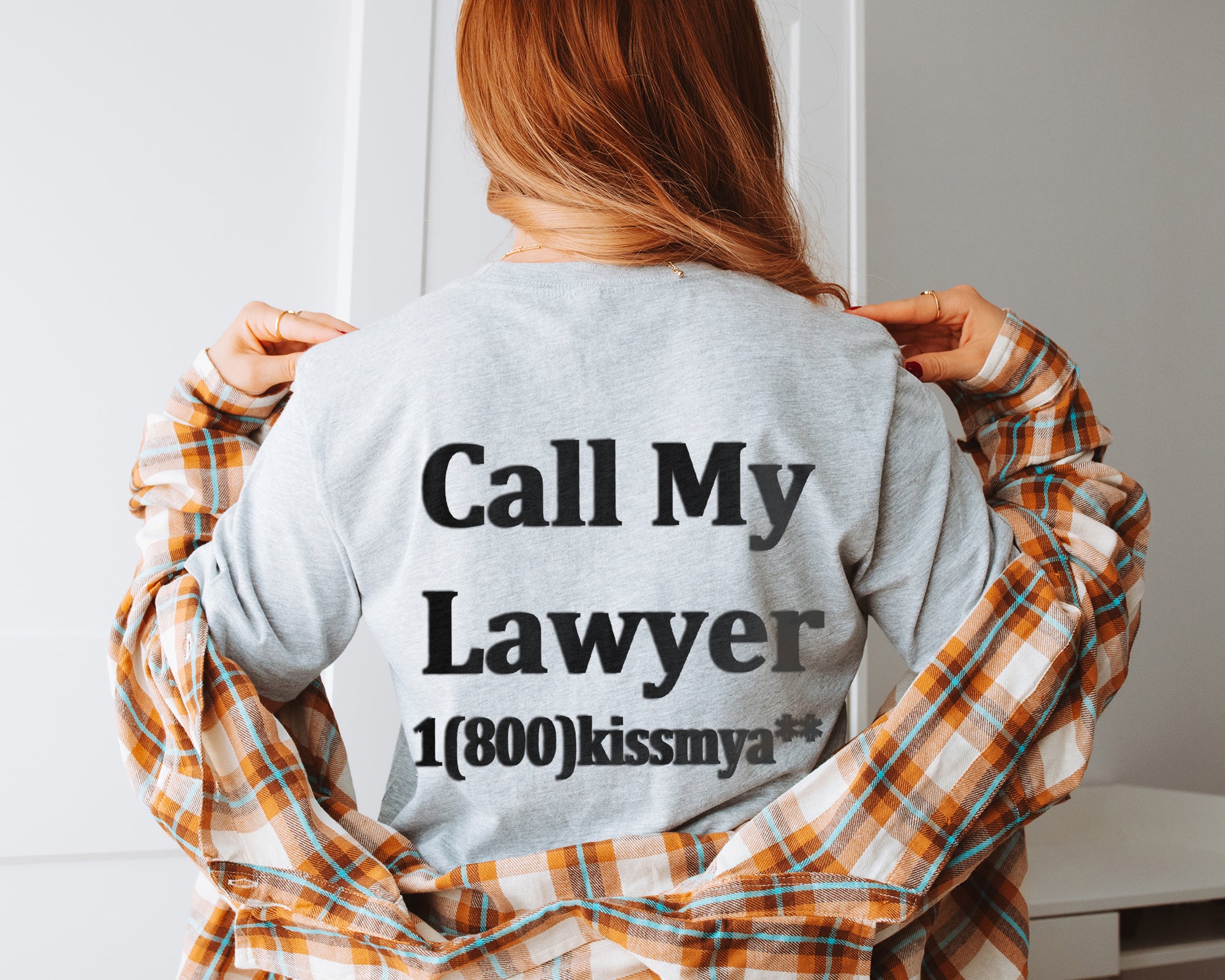 call My Lawyer Puff print y2k shirt Trendy Hoodies, Casual Oversized Long Sleeve Hooded Top for Fall & Winter, Women's Clothes for Daily Outdoor Sports, Comfy School Outfits for 2023 Fall, Summer Spring outwear