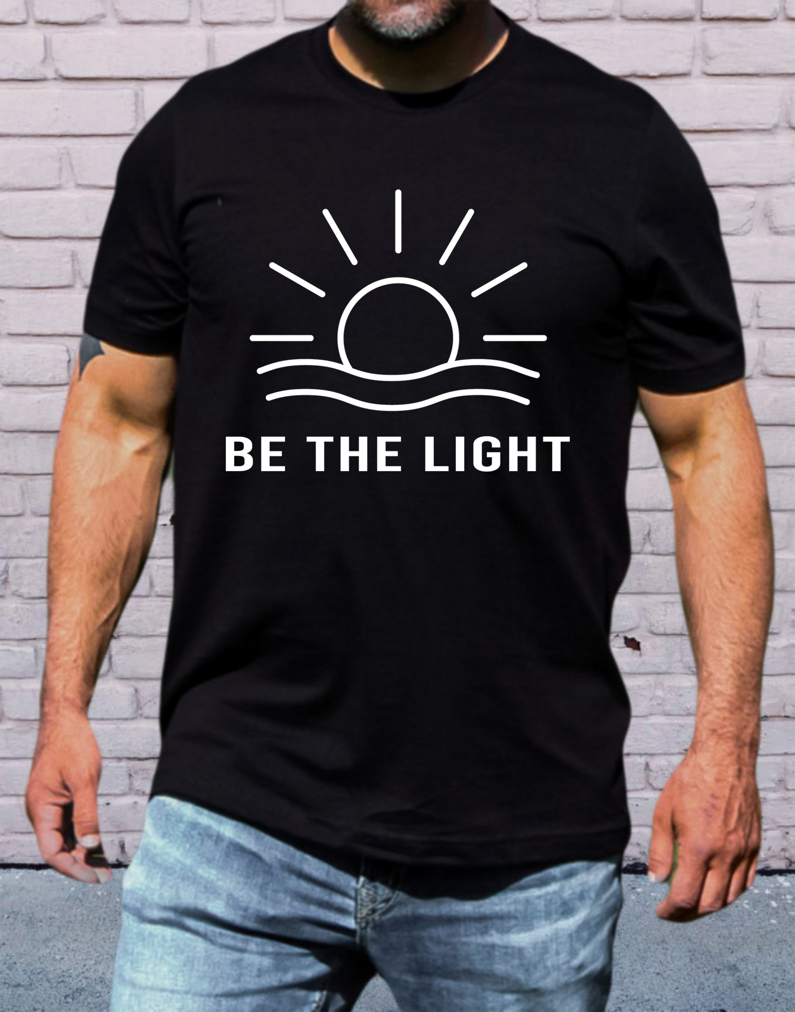 Be The Light shirt sweatshirt puff printed Suicide prevention and awareness mental health matters Sun and Waves motivational kind quotes shirt positivity workout motivation shirt UNISEX