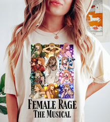 Anime Female Rage The Musical Shirt, , Eras Tour Paris, TTPD Setlist Tee, Viral Exclusive taylor shirt animation cartoon