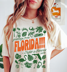 Tortured Poets T-Shirt, Taylor Florence Tropical Aesthetic Swiftie Gift, Swift Version Taylor's TTPD Tee, Swiftie Gift, Florida Tee