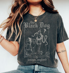 TTPD The Black Dog shirt London, England,  Graphic Shirt, Taylor Swift album Lyrics, Vintage, Unisex Tee, Academia, Tortured Poets, London, England