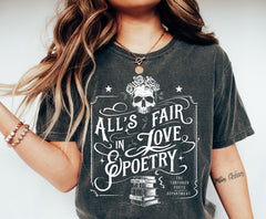 All's Fair In Love And Poetry The Tortured Poets Department New Album Unisex Oversized Tshirt Graphic Tee Swiftie Merch Eras Tour Shirt