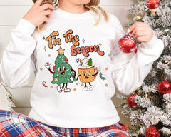 tis the season Vintage Cute Christmas Tshirt for womens, Cute Christmas tee, retro xmas shirt, holiday apparel BELLA CANVA