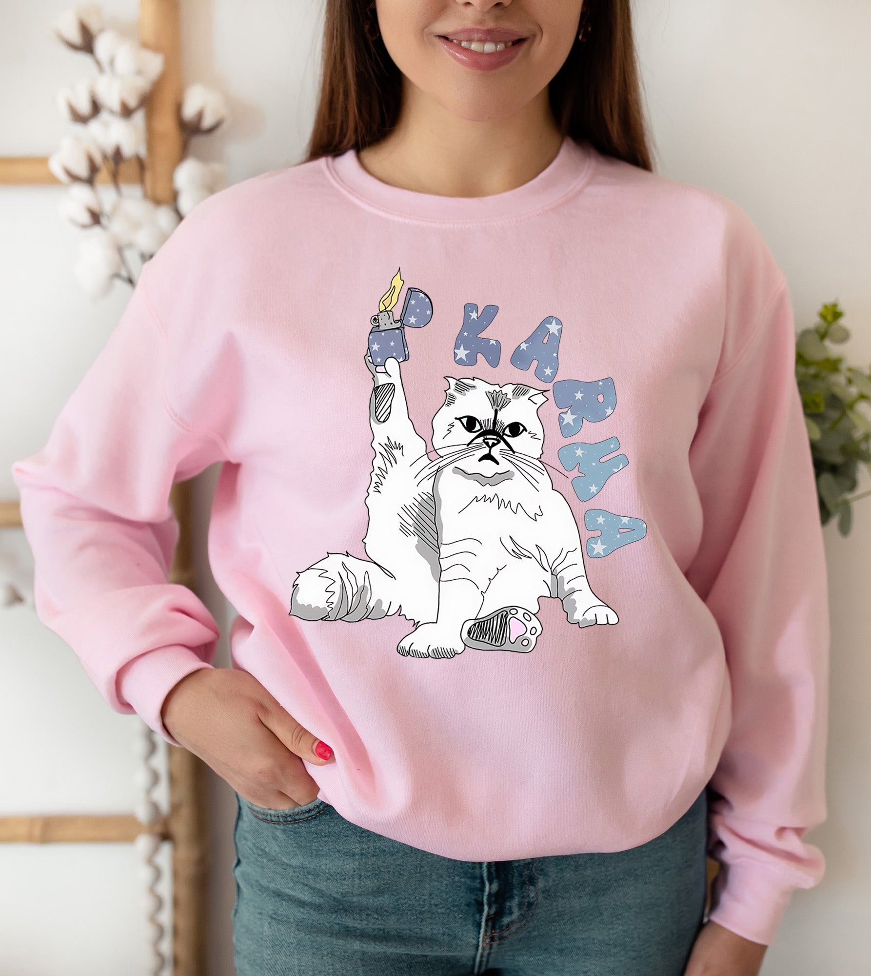 karma Cat cute Tshirt inspired by karma is a cat purring in my lap because it loves Me