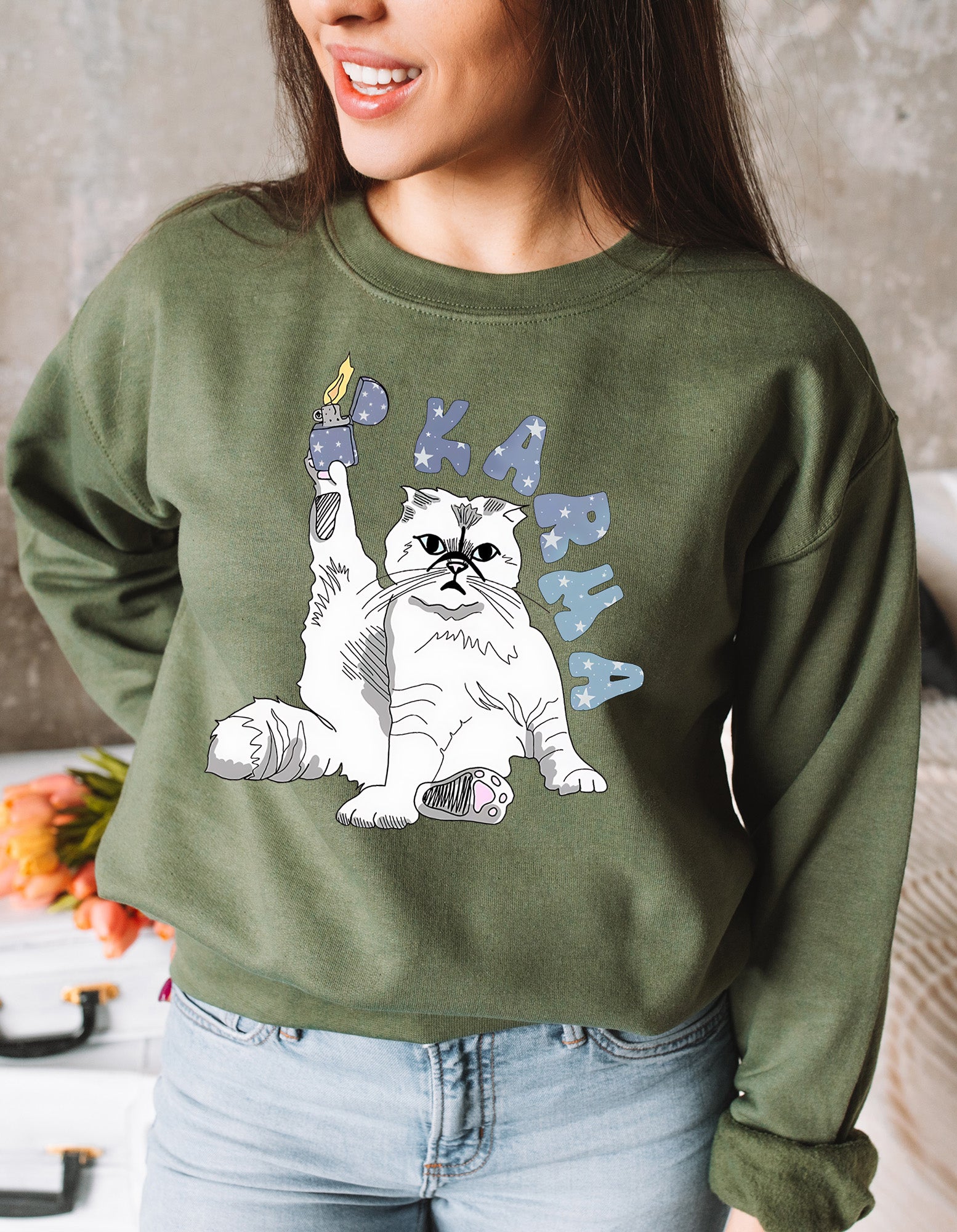 karma Cat cute Tshirt inspired by karma is a cat purring in my lap because it loves Me