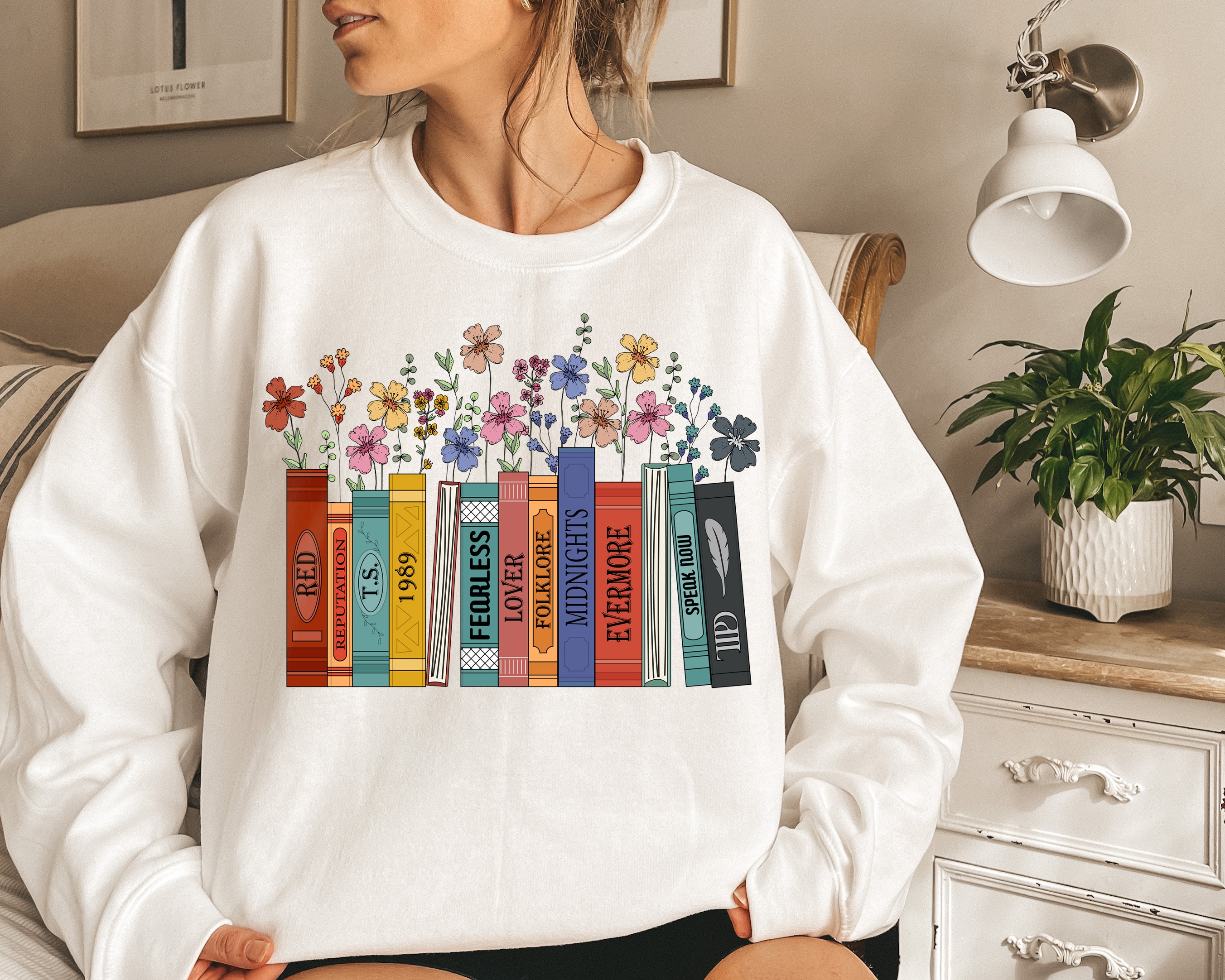 Taylor Albums As Books Sweatshirt with the Last Album, Trendy TTPD Sweatshirt Aesthetic For Book Lovers Bookish 1989 Music, Folk Music Hoodie, Rock Music Sweatshirt country music