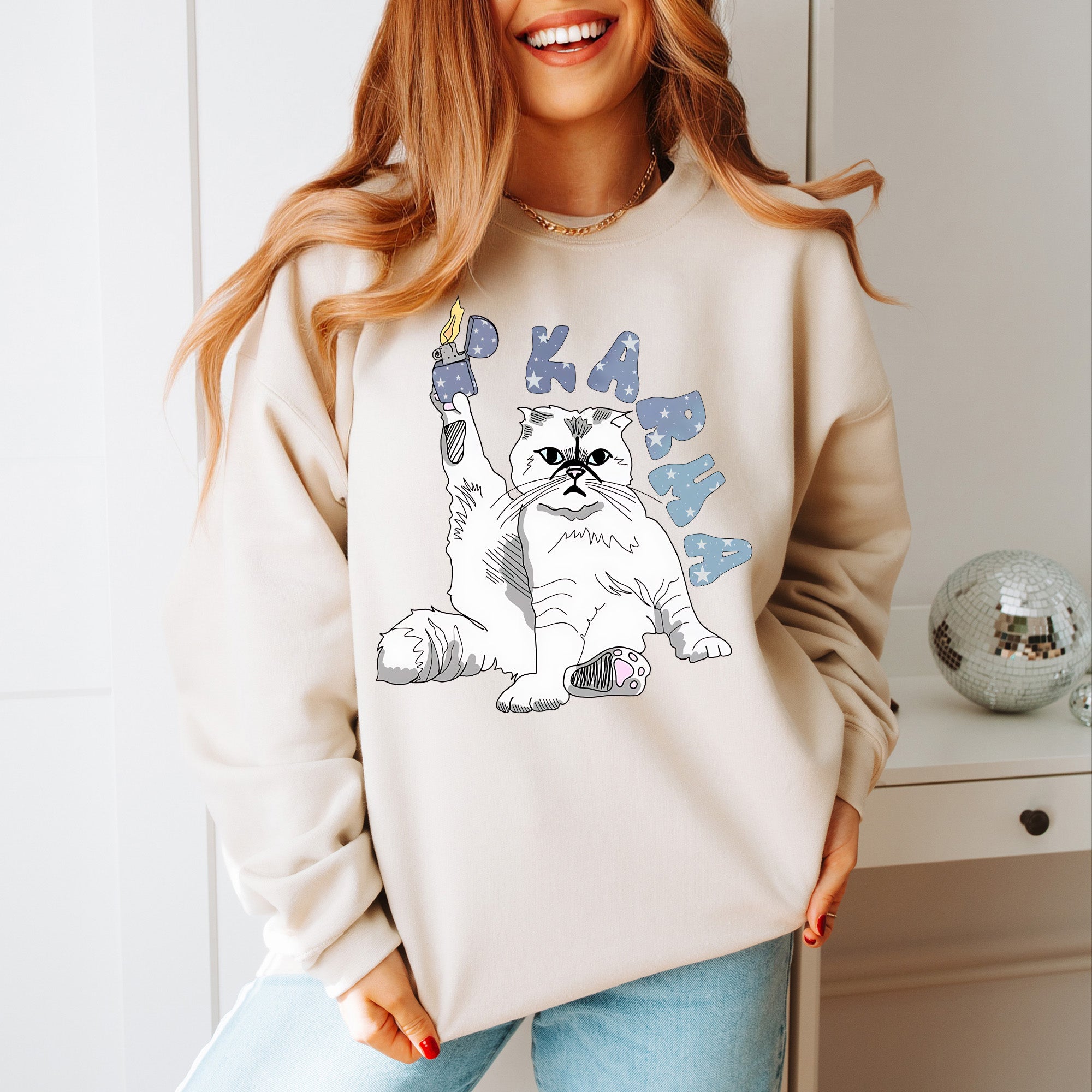 karma Cat cute Tshirt inspired by karma is a cat purring in my lap because it loves Me