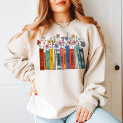 Taylor Albums As Books Sweatshirt with the Last Album, Trendy TTPD Sweatshirt Aesthetic For Book Lovers Bookish 1989 Music, Folk Music Hoodie, Rock Music Sweatshirt country music