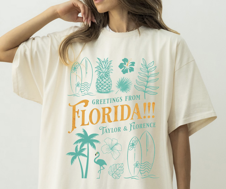 florida!!! Tortured Poets T-Shirt | Taylor Florence Tropical Aesthetic Swiftie Gift | Swift Version Taylor's TTPD Tee