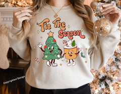 tis the season Vintage Cute Christmas Tshirt for womens, Cute Christmas tee, retro xmas shirt, holiday apparel BELLA CANVA