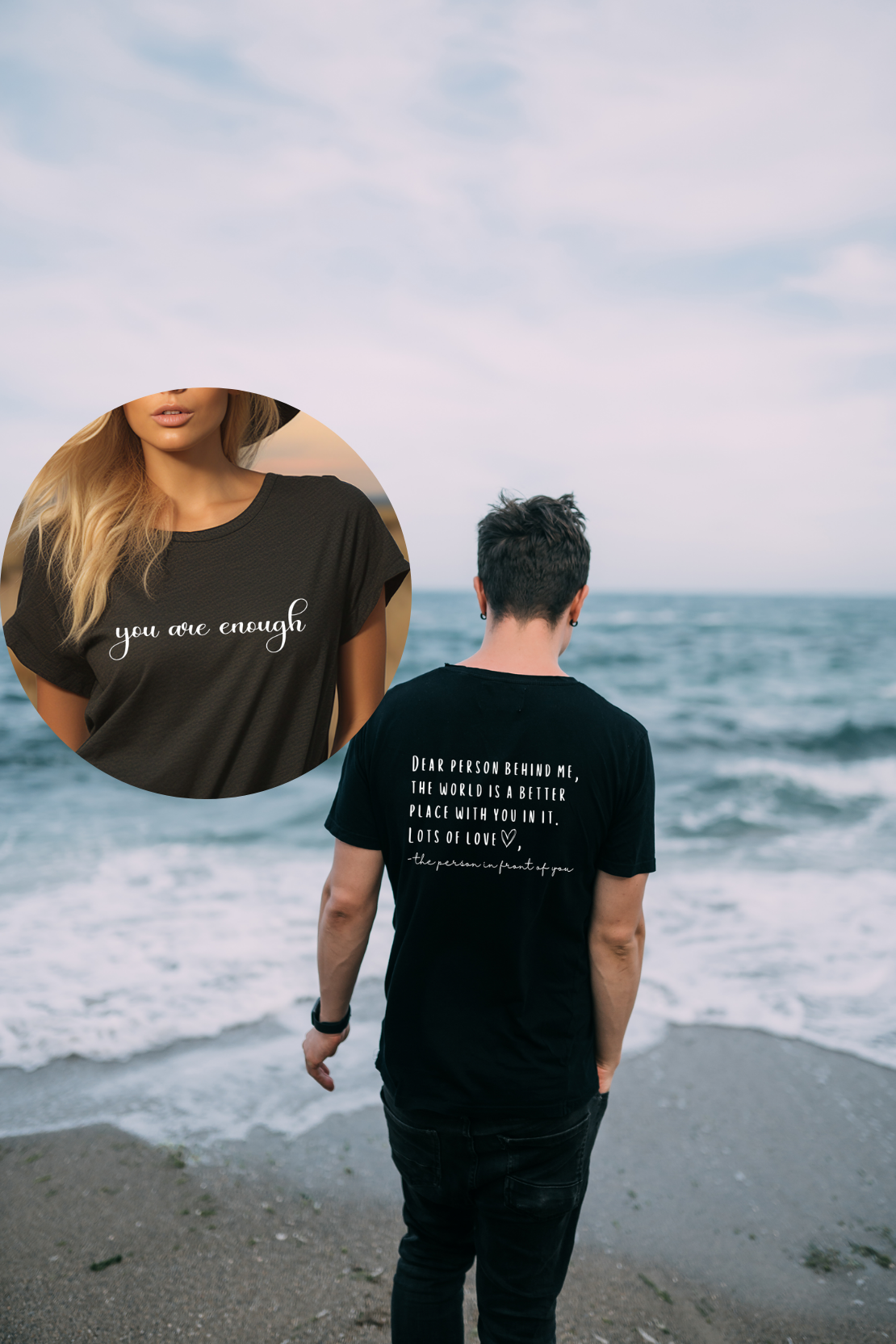 you are enough tshirt sweatshirt Suicide prevention and awareness mental health matters Dear Person Behind me the world is better place with you in it motivational kind quotes shirt positivity workout motivation shirt