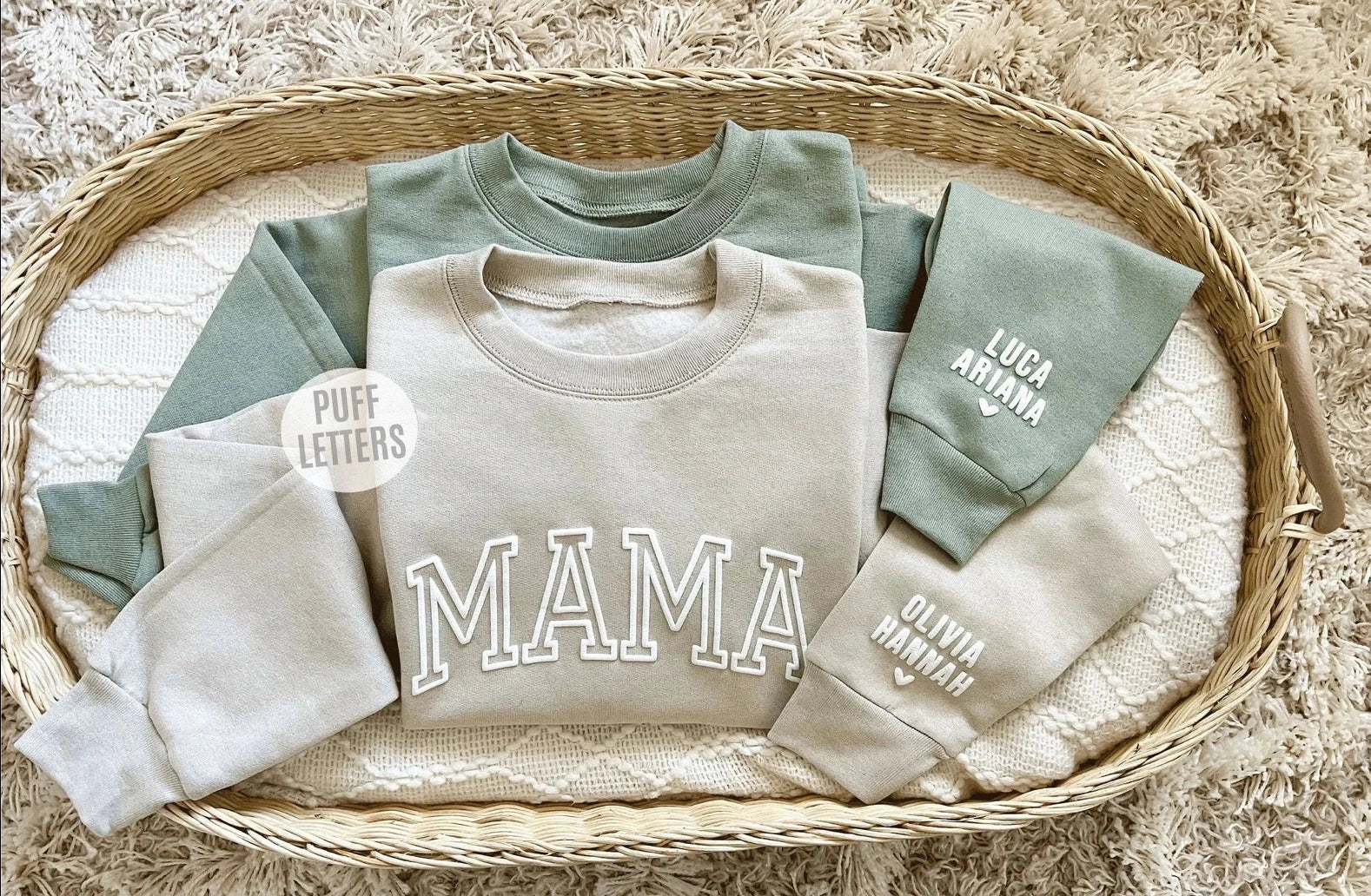 Mama Sweatshirt with Kid Names on Sleeve, Mothers Day Gift, Birthday Gift for Mom, New Mom Gift, Minimalist Cool Mom Sweater