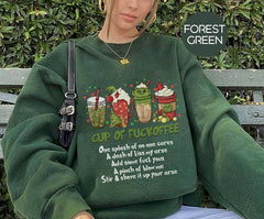 Cup of fuckoffee Grinch Sweatshirt shirt, Coffee Sweatshirt, Grinchmas Sweatshirts, Christmas Drinks Sweatshirt, Funny Christmas Sweatshirt hoodie or Comfort Color T-Shirt