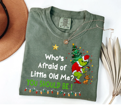 Who's Afraid of little olf Me Grinch Christmas Shirt, Swfities christmas Gift, Swifie shirt, Taylor christmas shirt, Grinchmas Christmas sweatshirt, Grinch Christmas movie sweater, holiday crewneck Christmas friends shirt, Xmas gifts For women