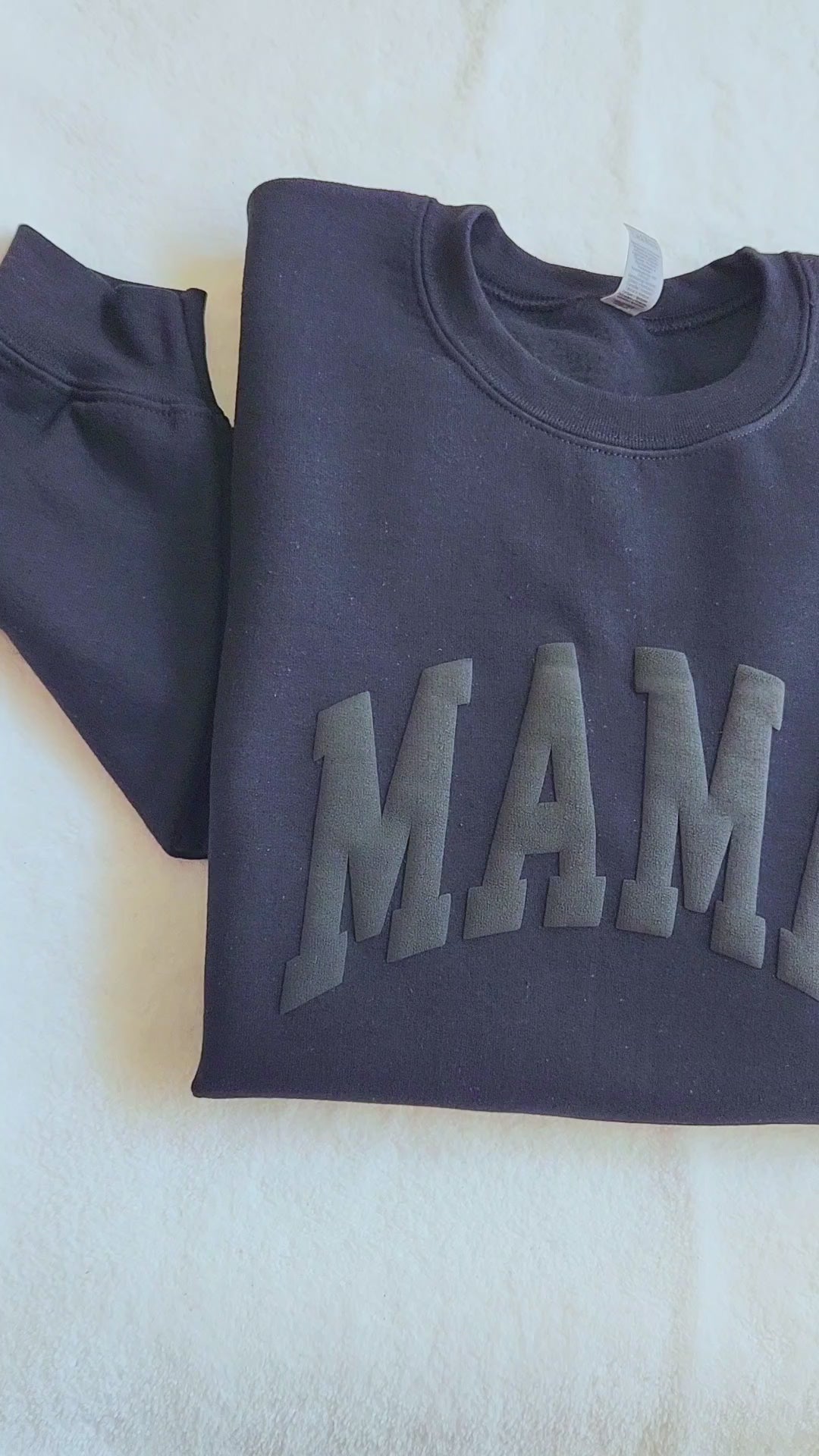 Embossed Mama Sweatshirt with empowering message on sleeve - Mom Sweatshirt - Mother's Day Gift - Custom Mother's Day Gift - Gift For Wife - Christmas Gift For Mom